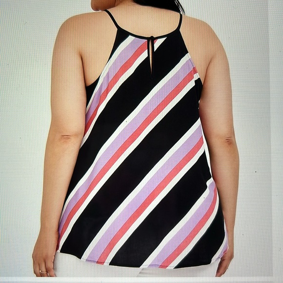 Torrid Top Cami Stripe High Neck Size 4X - Picture 2 of 7